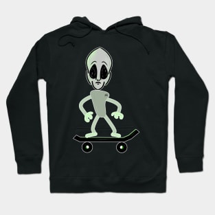 Alien on a Skateboard Hoodie